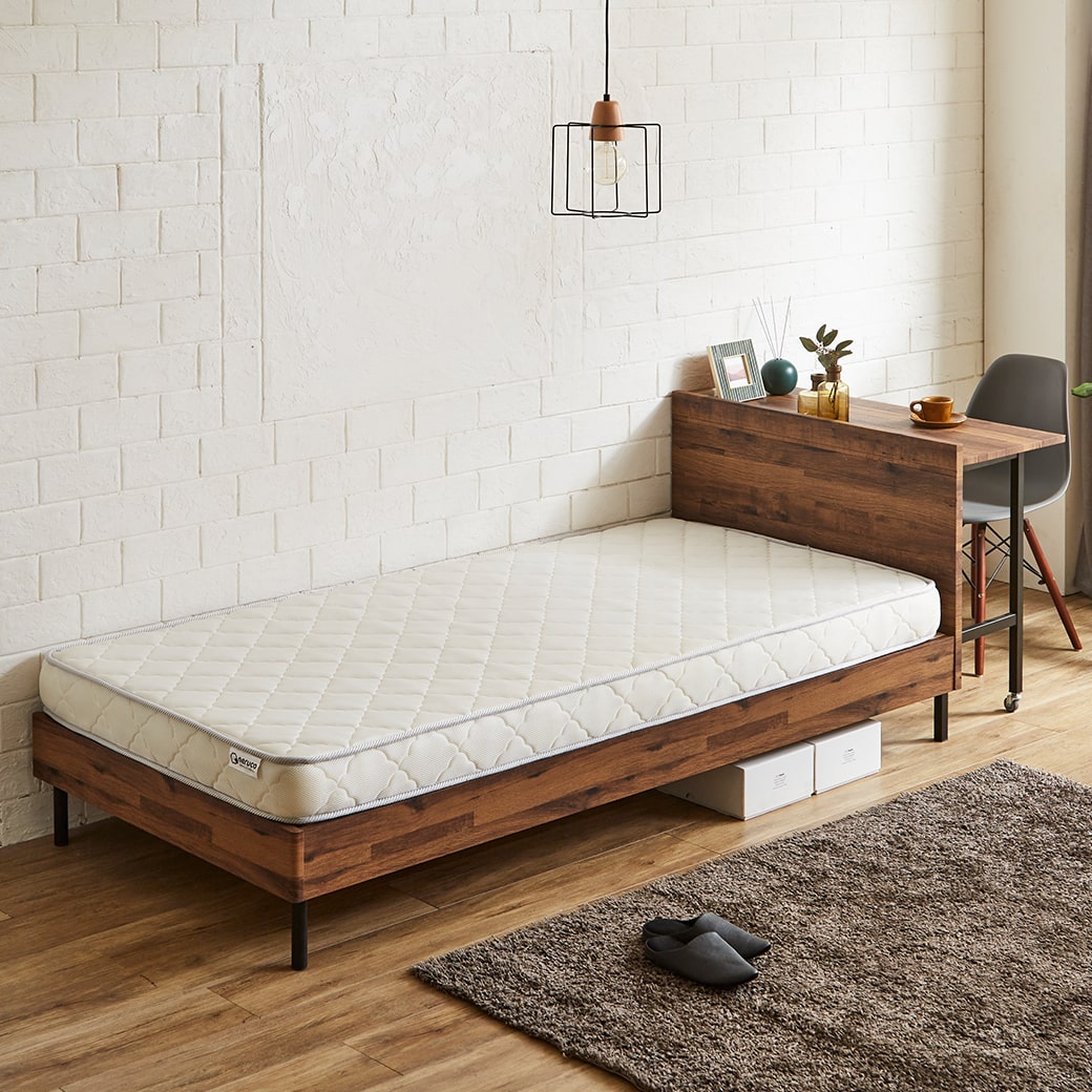 ネルコンシェルジュ デスク付きベッド すのこベッド 棚付きベッド