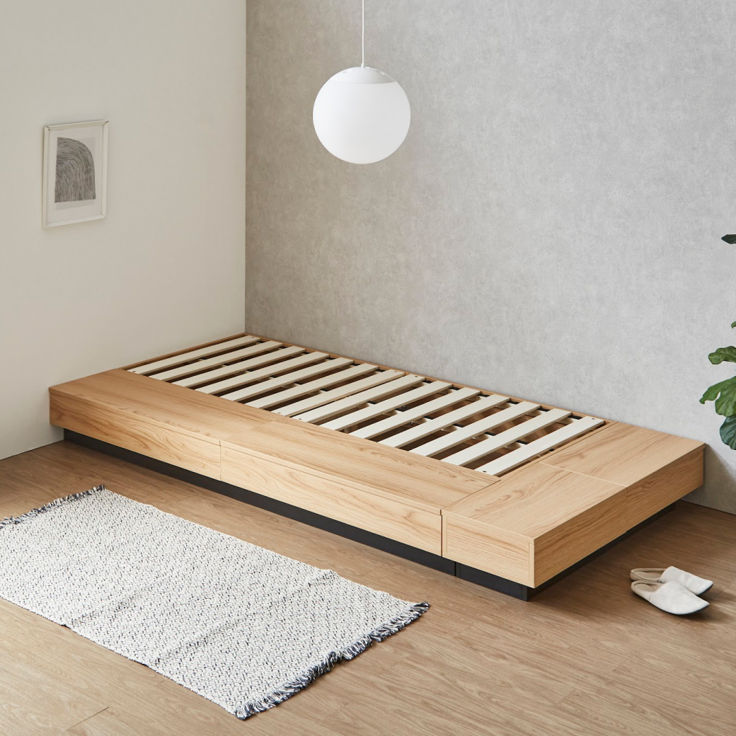 収納付きコーナーステージベッド CORNER STAGE BED ローベッド 隠せる