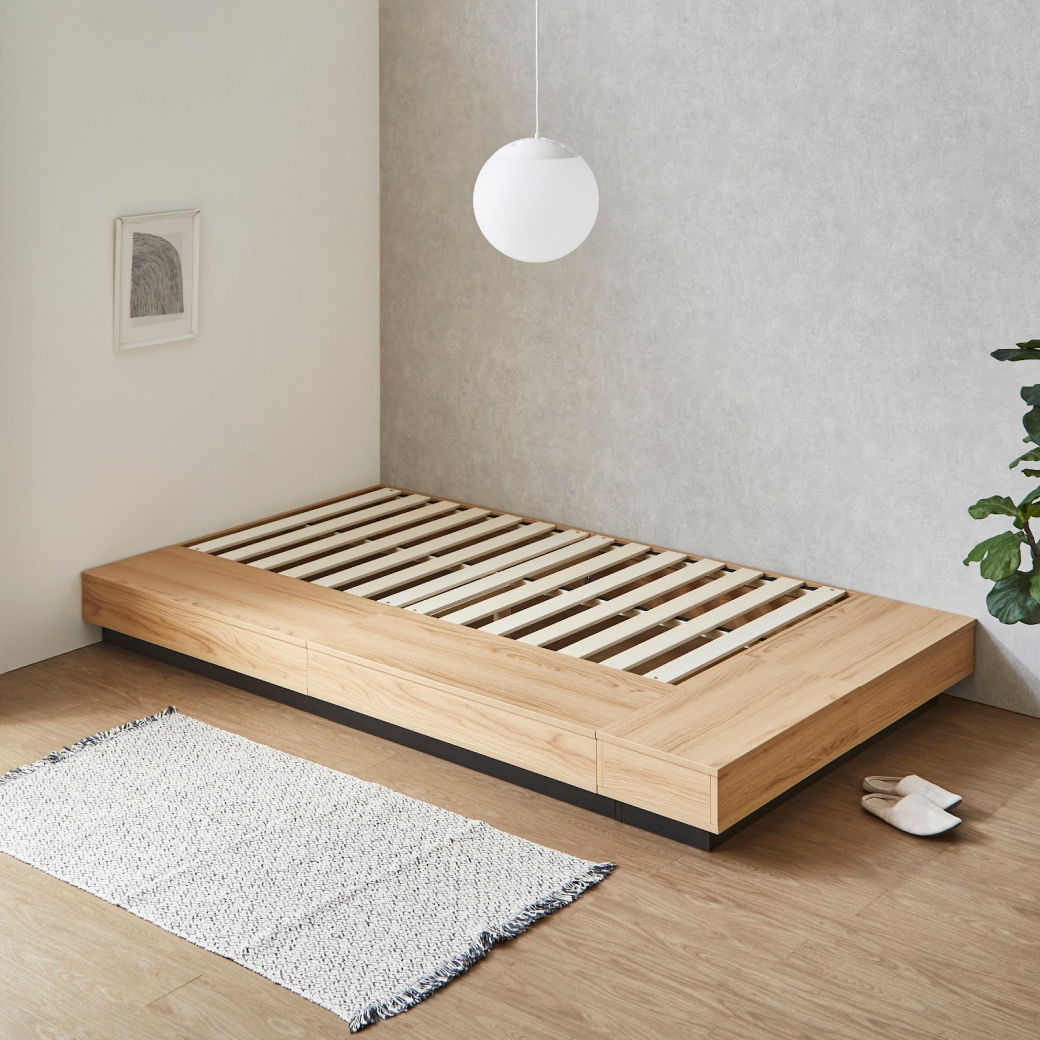 収納付きコーナーステージベッド CORNER STAGE BED ローベッド 隠せる
