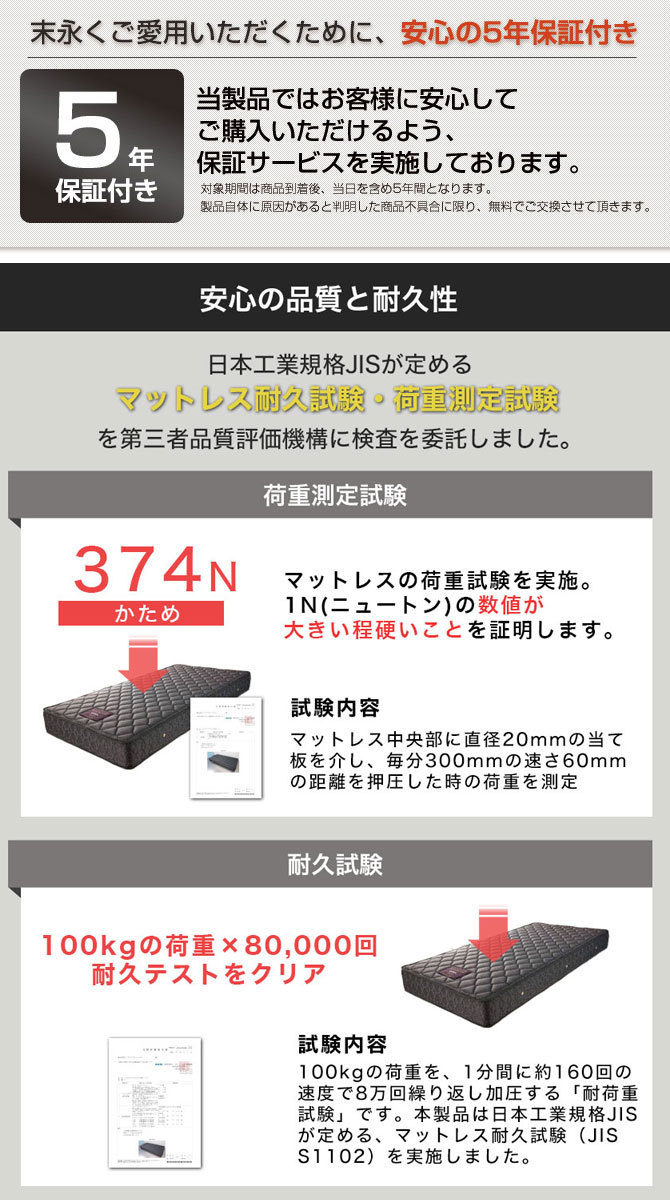 5年保証サービス付き