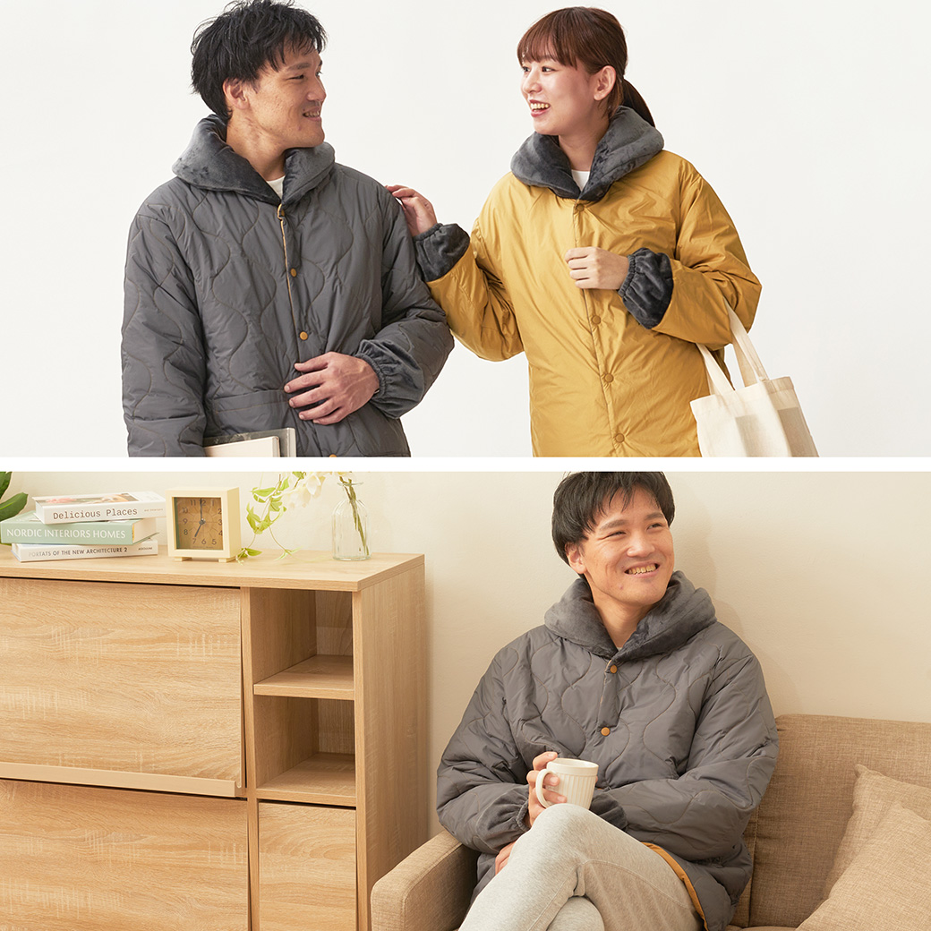 女性がブラックを着てもとてもお似合いです。L-LL後ろ身丈の見本です。