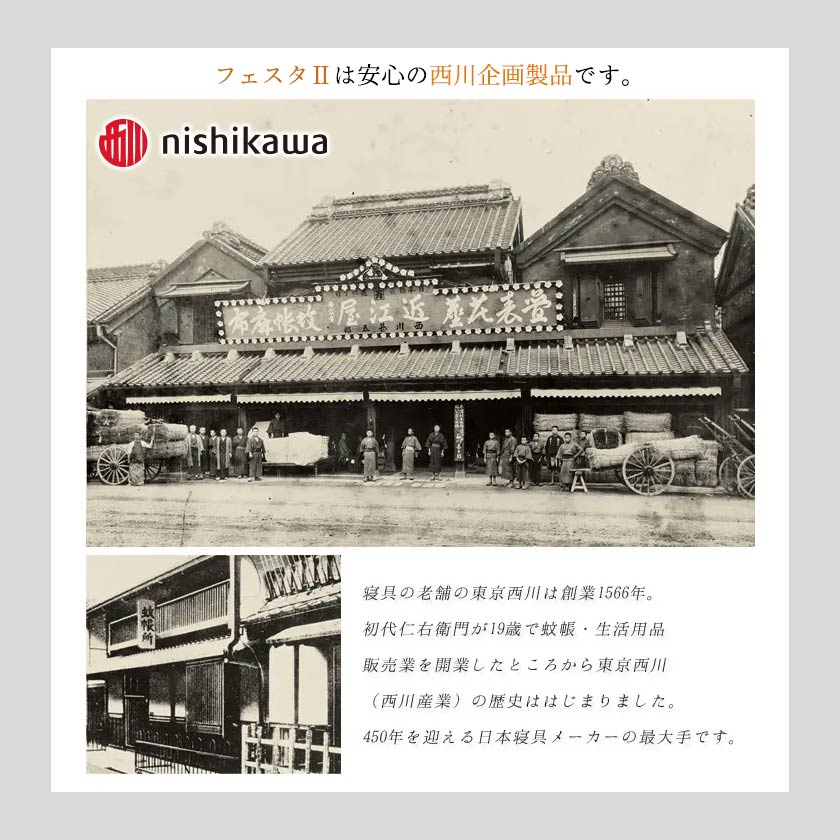 フェスタ2は西川企画製品です。