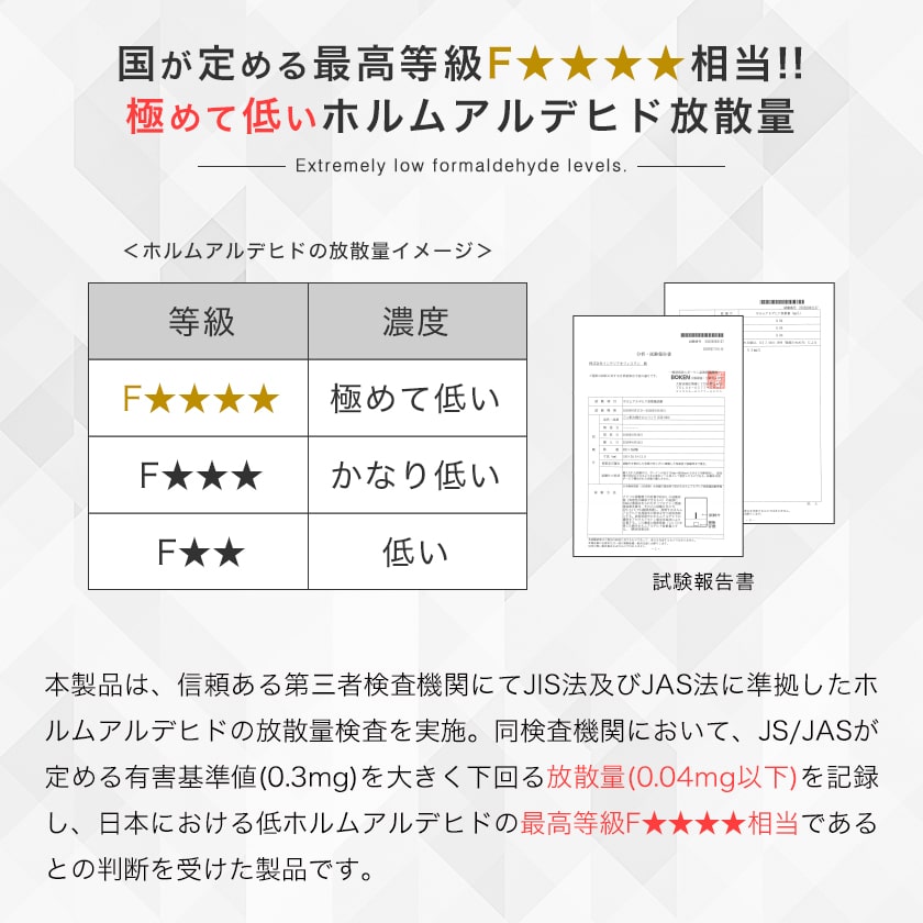 二つ折り桐すのこマットは低ホルムアルデヒド
