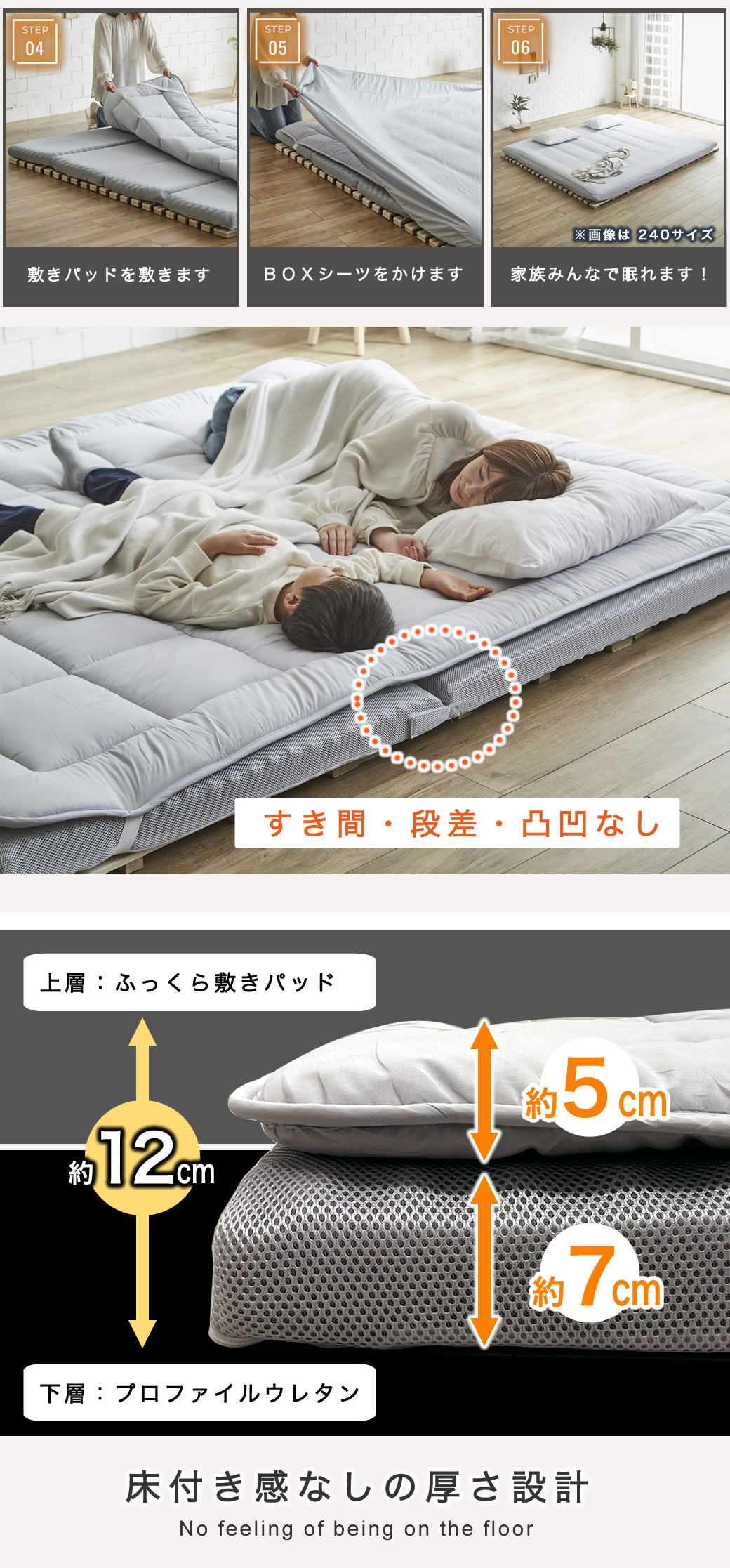 12cm厚　床付き感なし