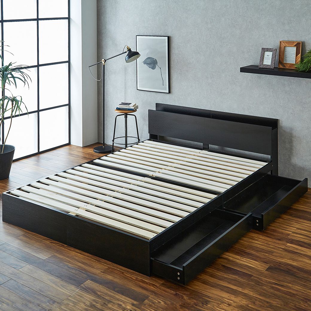 ネルコンシェルジュ 収納付きベッド 幅170cm ベッドフレーム単品