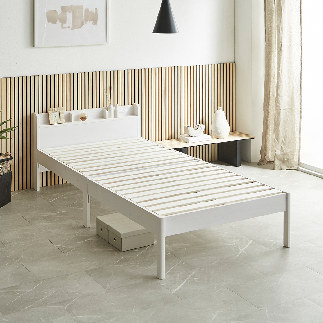 ネルコンシェルジュ 簡単組み立てベッド セリヤ すのこベッド 工具不要