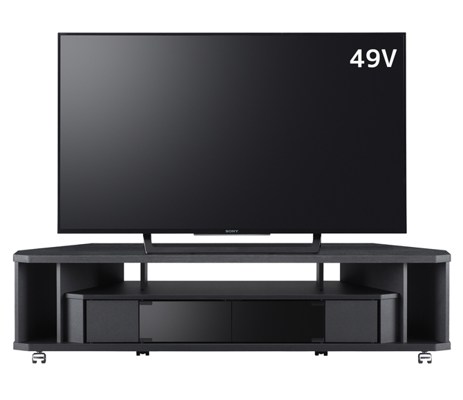 コーナーテレビ台 幅140cm 〜60Vまで対応 木製 オープン収納