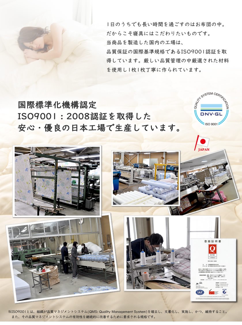 国際標準化機構認定  ISO9001 : 2008認証