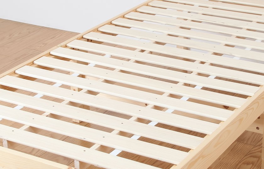 すのこベッド シングル 高さ3段階調整 天然木製 高さ調節ができる