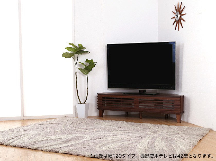 テレビ台 コーナー 幅100cm ローボード 和風モダン おしゃれ ルーバー