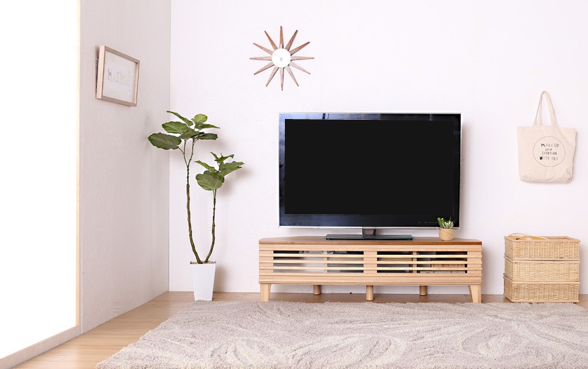 コーナーテレビ台 120センチ 木目調 美品 送料込み 幅120cm ] 木製テレビ台 ぼん家具のおしゃれな テレビ台