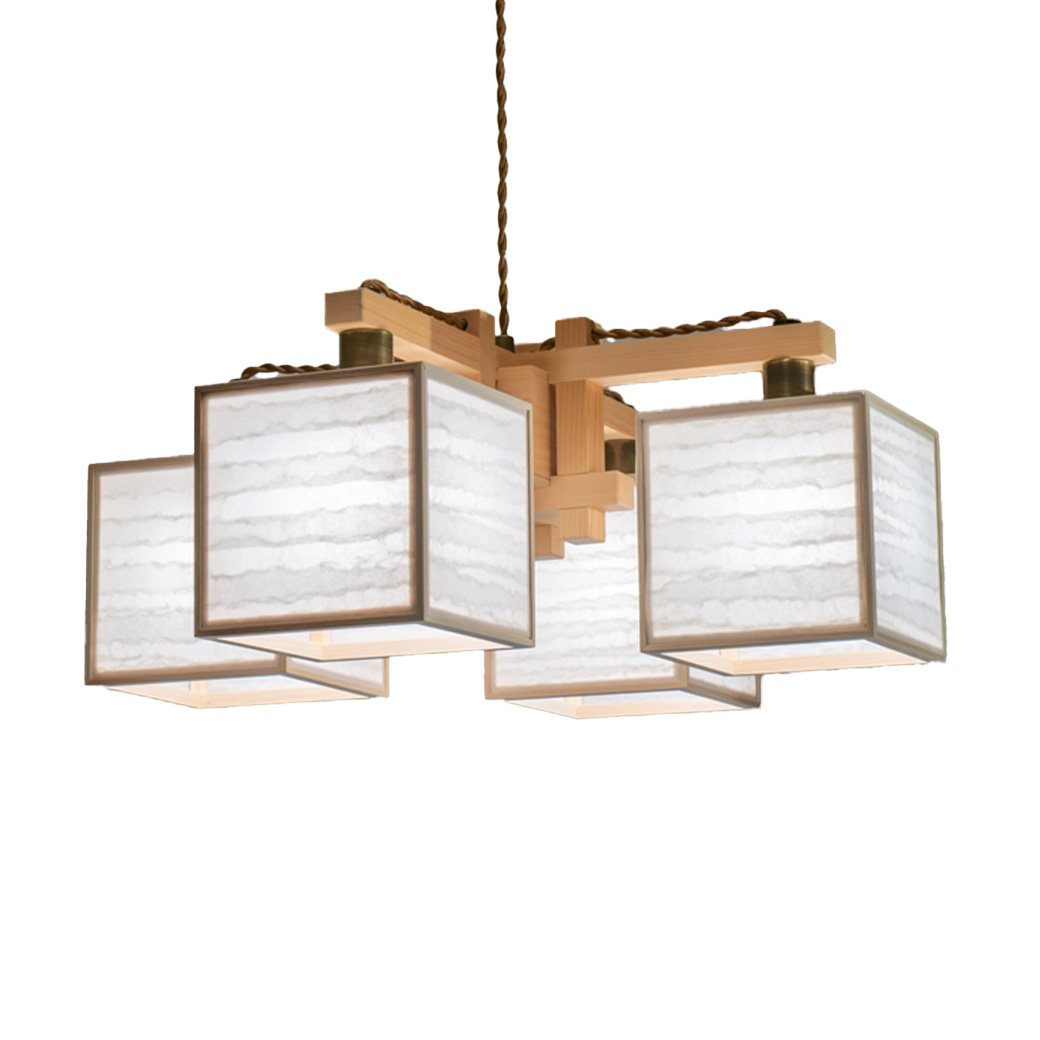 シャンデリア 和室 凡 波落水 スサ入 AP885A 和風照明 シーリング