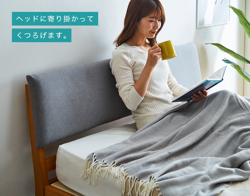ベッド　ファブリック製　柔らかい　高級品　ベージュ ioo-neruco_36113064