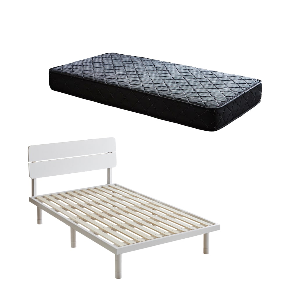 すのこベッドとマットレス付きセミダブル すのこベッド セミダブル 厚さ20cmポケットコイルマットレスセット