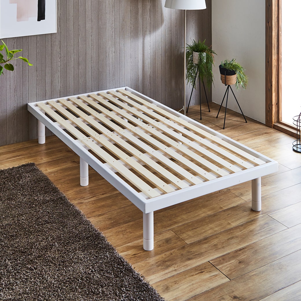 ベッドフレーム ベッド シングルベッド すのこベッド 木製ベッド ローベッド 高さ調整 組立簡単 ヘッドレス ベット 低ホルムアルデヒド