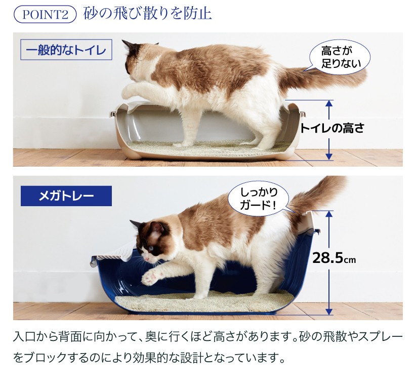 OFT) メガトレー / 専用ライナー付 / 砂飛び散り防止カバー付き / 28Lの大容量 猫 ネコ ねこ トイレ 大型 大きい 多頭 )  :megatray-blueberry:OFT STORE Yahoo!店 - 通販 - Yahoo!ショッピング