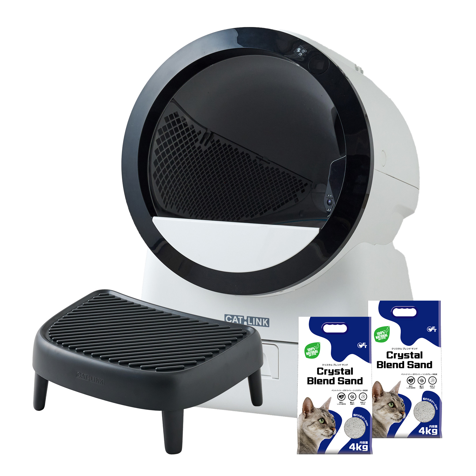 (新発売) ［自動猫トイレ CATLINK SCOOP ROBOT PRO ステップセット] 猫 ねこ ネコ 自動ネコトイレ 自動トイレ 爆買 | OFT | 02