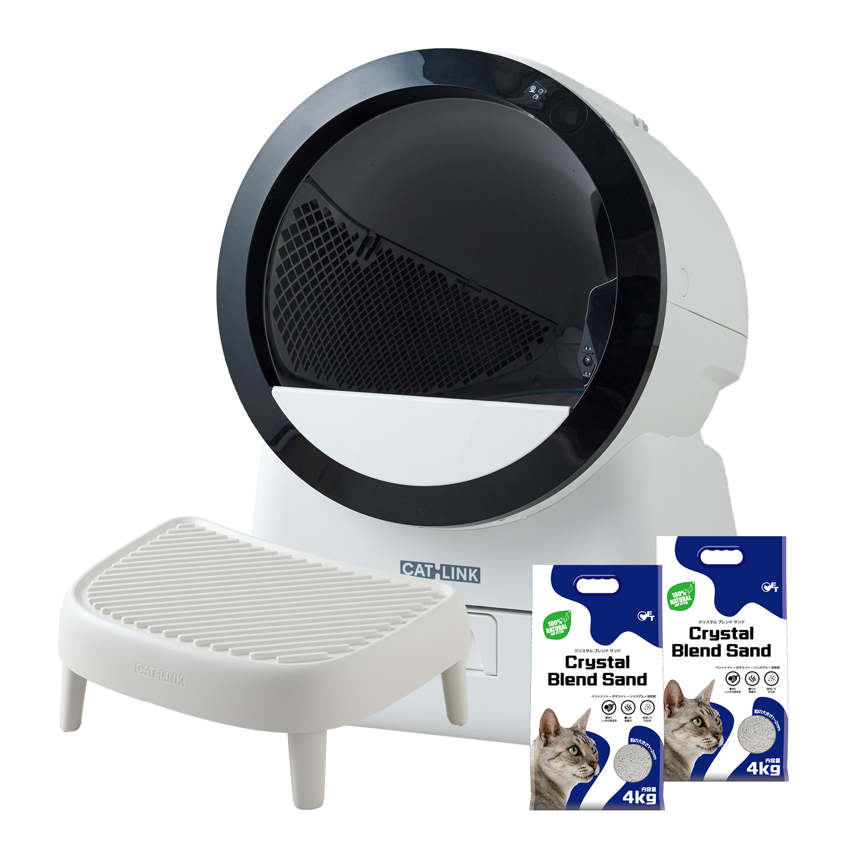 (新発売) ［自動猫トイレ CATLINK SCOOP ROBOT PRO ステップセット] 猫 ねこ ネコ 自動ネコトイレ 自動トイレ 爆買 | OFT | 01