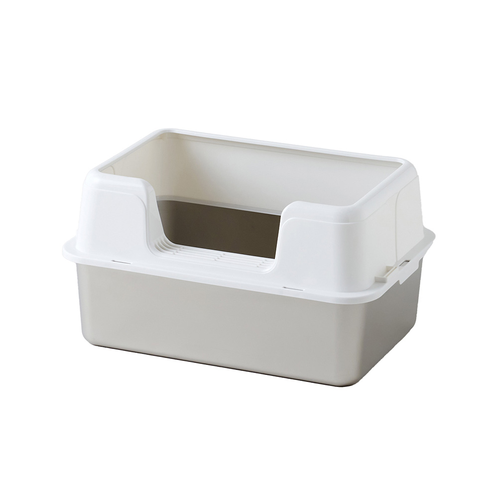 (予約販売2月上旬入荷予定) [大型 猫トイレ ステンキャットトイレ M] 猫 猫用 ネコ ねこ用 トイレ 大きい 大きめ スプレー 深い | OFT | 01