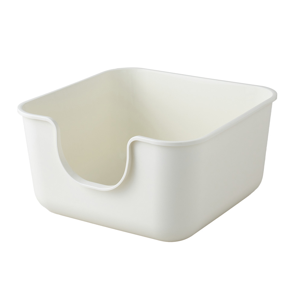 (OFT) [大型 抗菌 猫トイレ TALL WALL BOX スクエア] 猫 猫用 ネコ ねこ用 トイレ 大きい 大きめ スプレー 深い | OFT | 01