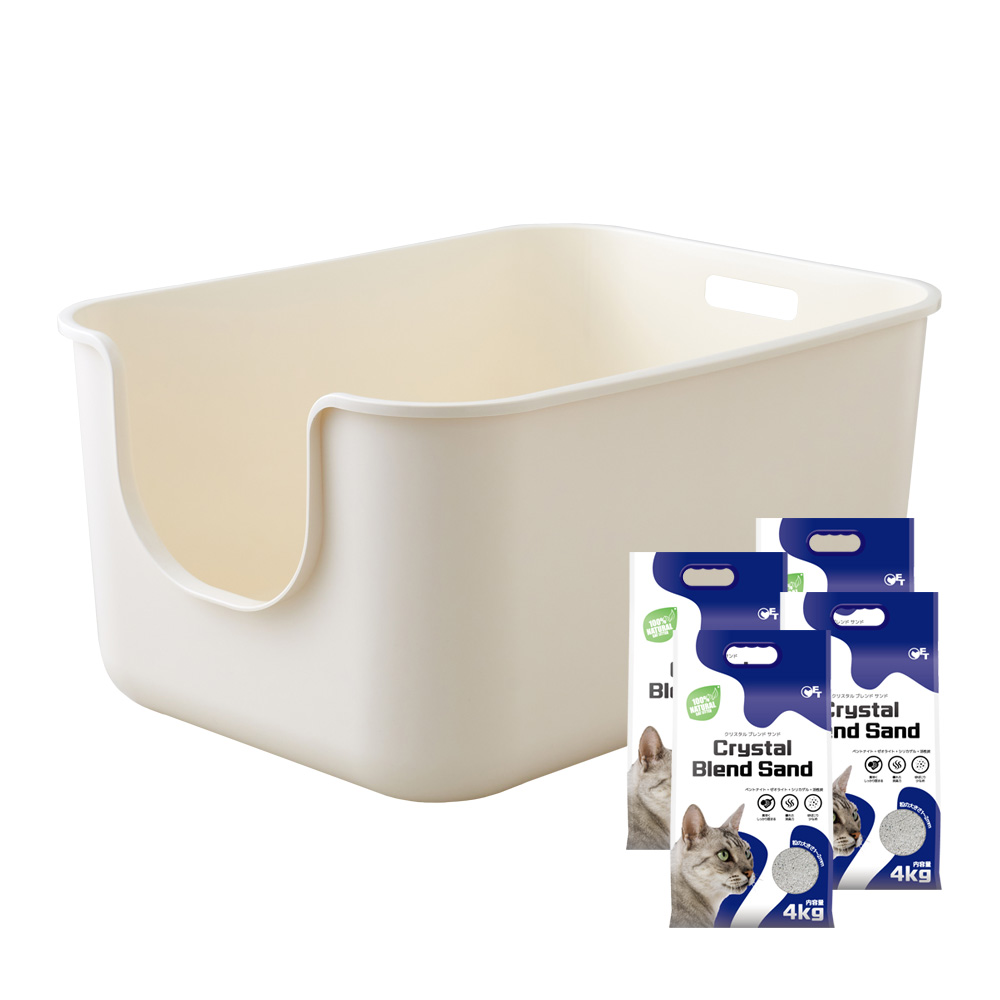 (OFT) [大型 抗菌 猫トイレ TALL WALL BOX - XL Plus(本体)] 猫 ねこ ネコ ネコトイレ 大きめ 深い 高い 飛散 | OFT | 01