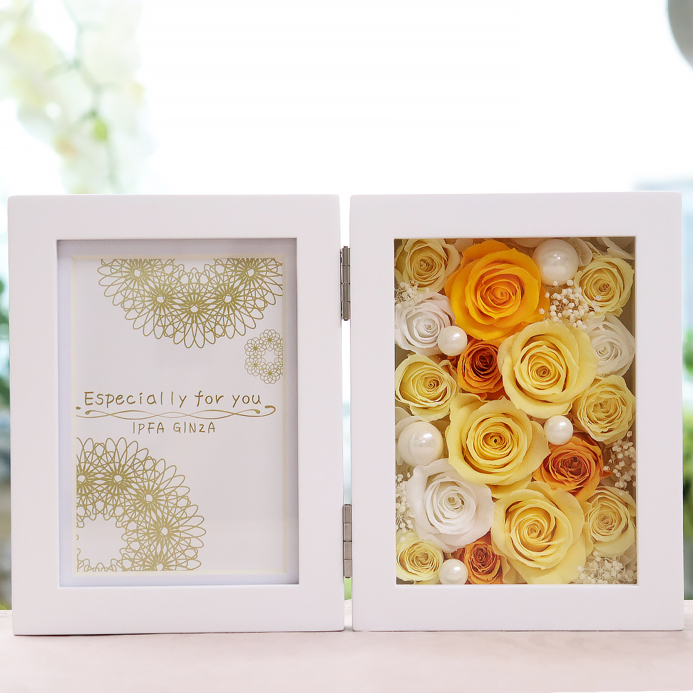 プリザーブドフラワー 写真立て 結婚祝い 退職祝い 誕生日 お祝い 結婚記念日 フォトフレーム プレゼント ギフト 花 女性 男性 写真 おしゃれ クリスマス | プリザーブドフラワーIPFA | 04