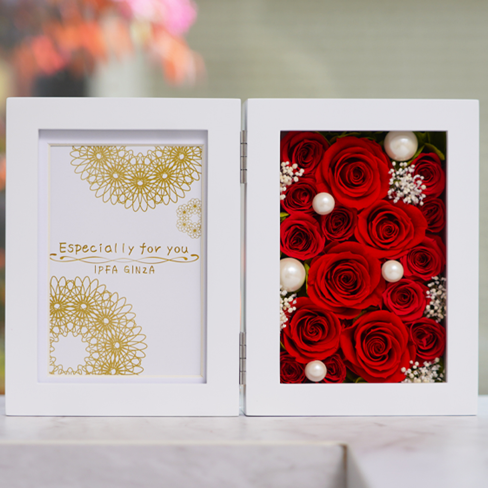 プリザーブドフラワー 写真立て 結婚祝い 退職祝い 誕生日 お祝い 結婚記念日 フォトフレーム プレゼント ギフト 花 女性 男性 写真 おしゃれ クリスマス | プリザーブドフラワーIPFA | 07