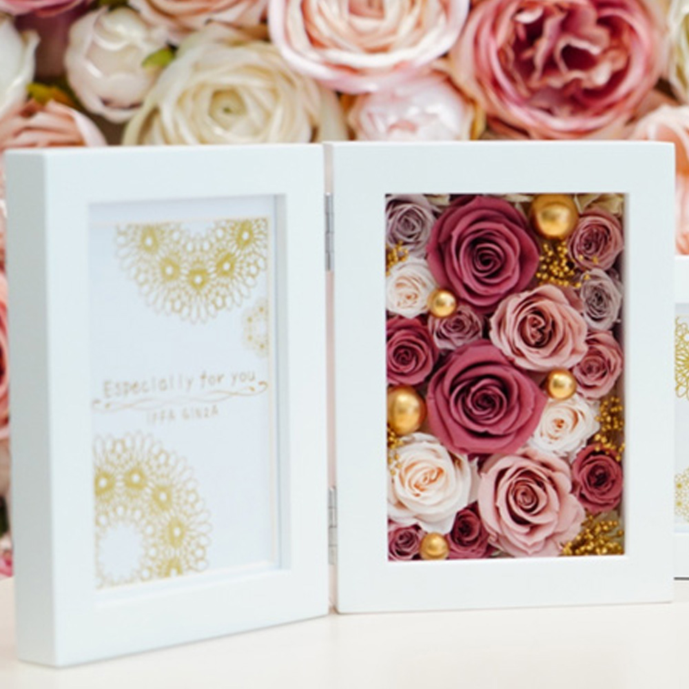 プリザーブドフラワー 写真立て 結婚祝い 退職祝い 誕生日 お祝い 結婚記念日 フォトフレーム プレゼント ギフト 花 女性 男性 写真 おしゃれ クリスマス | プリザーブドフラワーIPFA | 09