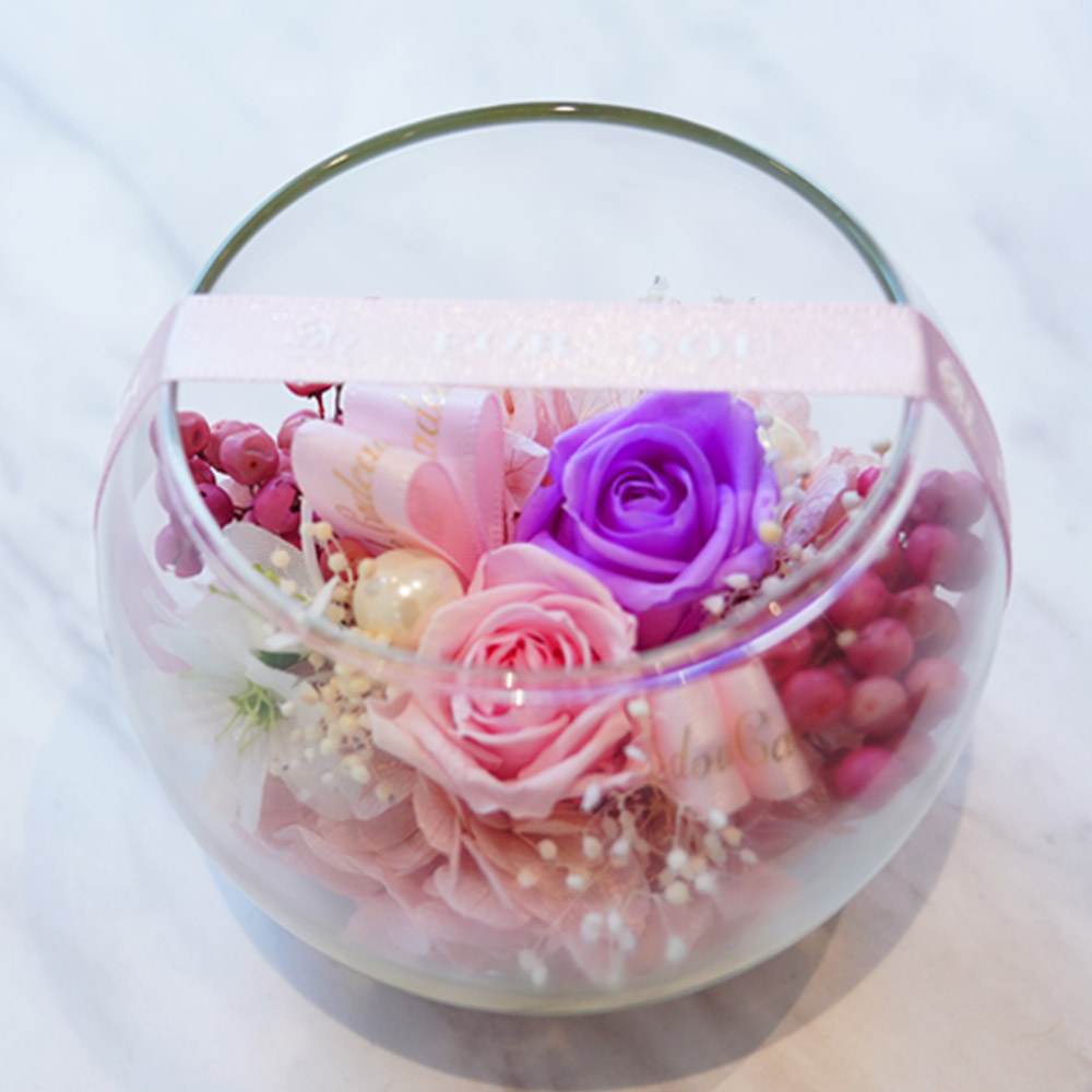 プリザーブドフラワー プレゼント 誕生日 退職祝い 結婚記念日 ギフト 結婚祝い 結婚式 お祝い 贈り物 ガラスボール 送料無料 クリスマス | プリザーブドフラワーIPFA | 03