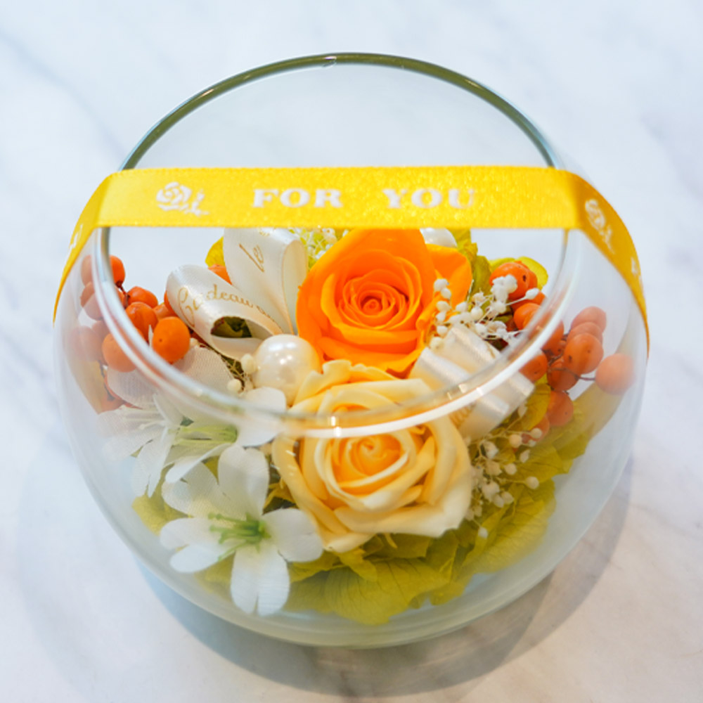 プリザーブドフラワー プレゼント 誕生日 退職祝い 結婚記念日 ギフト 結婚祝い 結婚式 お祝い 贈り物 ガラスボール 送料無料 クリスマス | プリザーブドフラワーIPFA | 02
