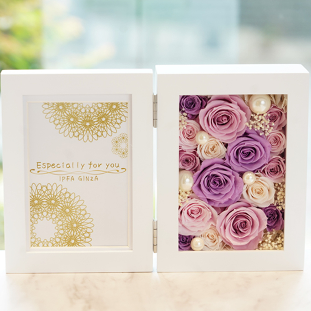 プリザーブドフラワー 写真立て 結婚祝い 退職祝い 誕生日 お祝い 結婚記念日 フォトフレーム プレゼント ギフト 花 女性 男性 写真 おしゃれ クリスマス | プリザーブドフラワーIPFA | 05