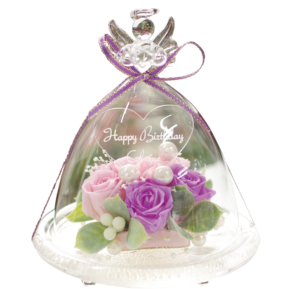 彫刻 名入れ プリザーブドフラワー 誕生日 結婚祝い ギフト 退職祝い プレゼント お祝い 犬 ペット お供え お悔み 仏花 ガラスドーム 送料無料 | プリザーブドフラワーIPFA | 03