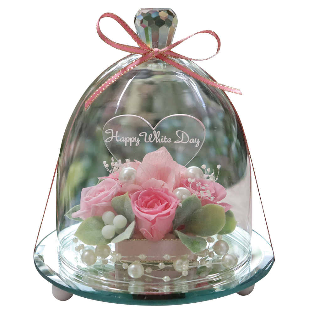 彫刻 名入れ プリザーブドフラワー ギフト プリザーブド フラワー 退職祝い プレゼント 贈り物 誕生日 結婚祝い 花 バラ ガラスドーム 送料無料 クリスマス | プリザーブドフラワーIPFA | 01