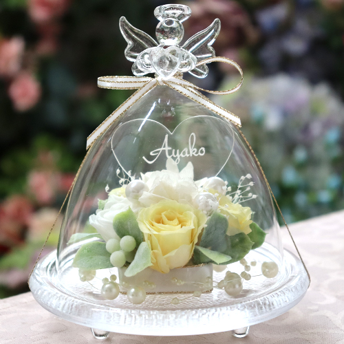 彫刻 名入れ プリザーブドフラワー 誕生日 ギフト サプライズ プレゼント 贈り物 彼女 女性 プロポーズ フラワー プリザーブド 光る ガラス 送料無料 クリスマス | プリザーブドフラワーIPFA | 02