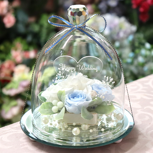 彫刻 名入れ プリザーブドフラワー 誕生日 ギフト サプライズ プレゼント 贈り物 彼女 女性 プロポーズ フラワー プリザーブド 光る ガラス 送料無料 クリスマス | プリザーブドフラワーIPFA | 06