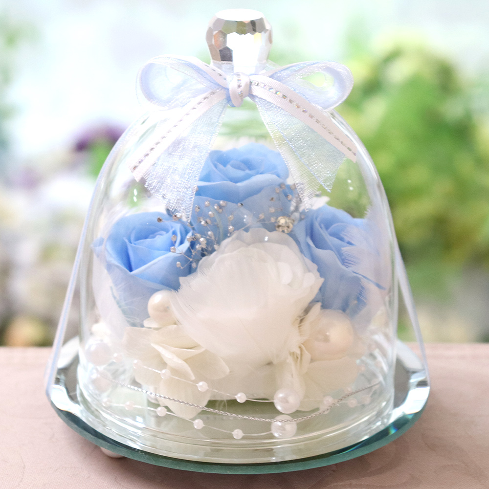 プリザーブドフラワー 結婚祝い 結婚式 結婚記念日 ギフト プレゼント お祝い 贈り物 ガラスドーム ウェディング ドーム クリスマス | プリザーブドフラワーIPFA | 01