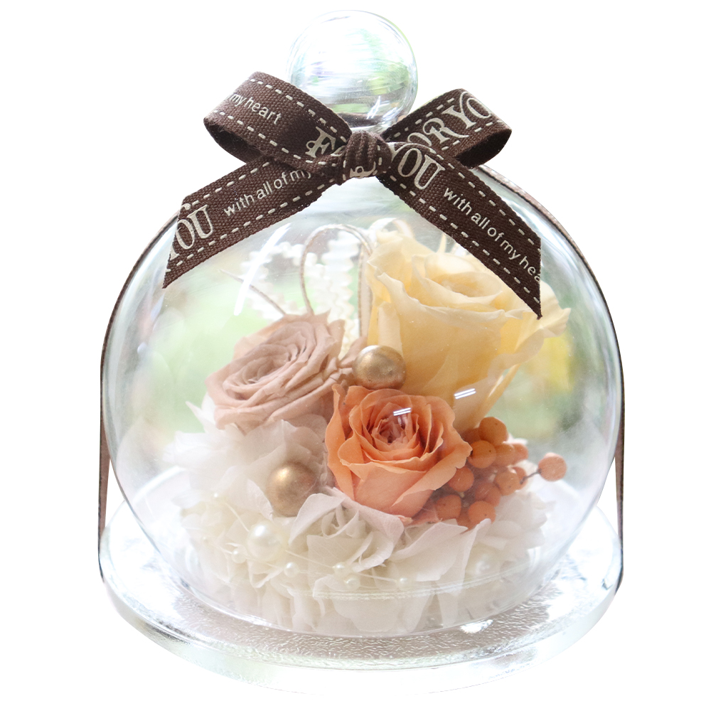 プリザーブドフラワー 誕生日 退職祝い ギフト 結婚祝い プレゼント 結婚式 電報 お祝い ドーム おしゃれ ガラスドーム 送料無料 | プリザーブドフラワーIPFA | 05