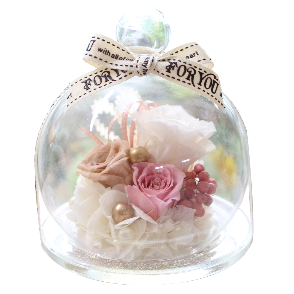 プリザーブドフラワー 誕生日 退職祝い ギフト 結婚祝い プレゼント 結婚式 電報 お祝い ドーム おしゃれ ガラスドーム 送料無料 | プリザーブドフラワーIPFA | 06