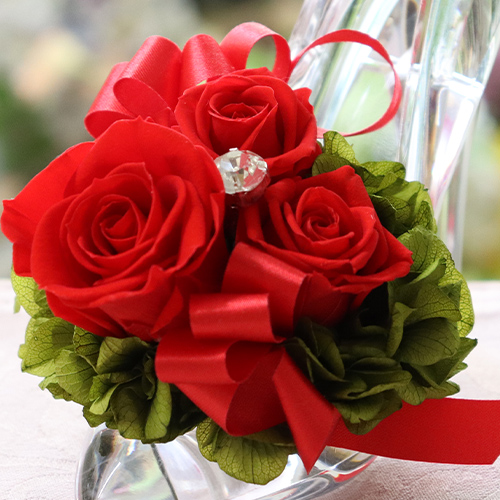 プリザーブドフラワー プレゼント 退職祝い 誕生日 結婚祝い ギフト ガラスの靴 プロポーズ 結婚式 シンデレラ 送料無料 クリスマス | プリザーブドフラワーIPFA | 03