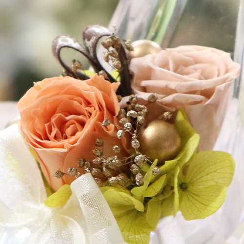 プリザーブドフラワー プレゼント 退職祝い 誕生日 結婚祝い ガラスの靴 女性 花 シンデレラ プリュマージュ 送料無料 ホワイトデー お返し | プリザーブドフラワーIPFA | 01