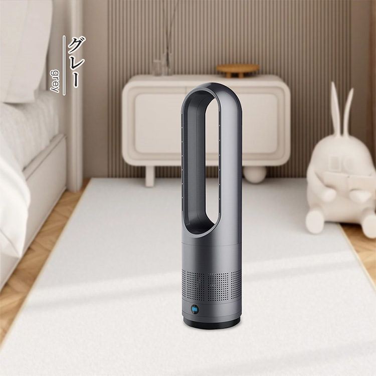 タワーファン 扇風機 羽なし 8段階風量調節 100°自動首振り タワー型 Amazon | 扇風機羽なし タワーファン【2025最新進化・静音・ DC