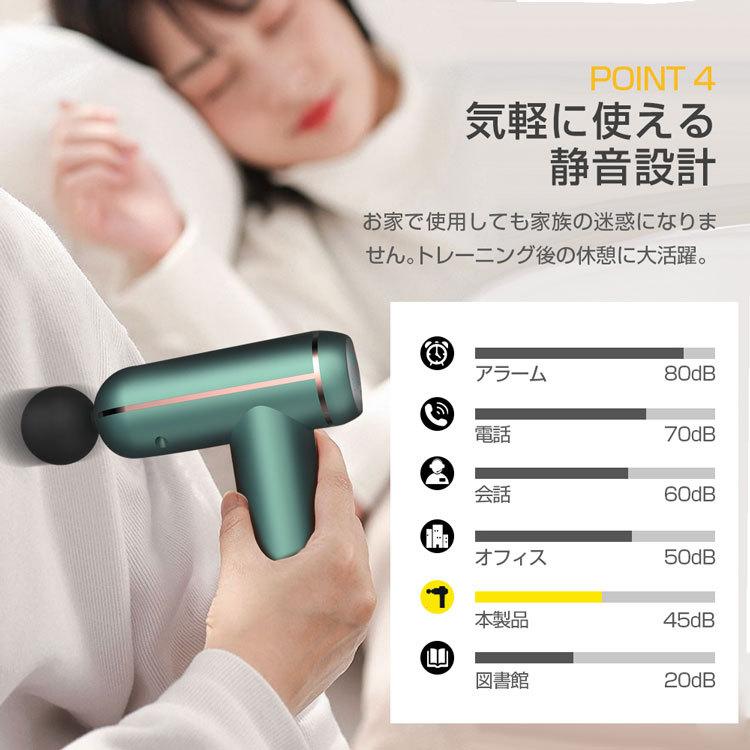 筋膜リリース 電動 マッサージガン 高周波マッサージ機 USB充電 電動