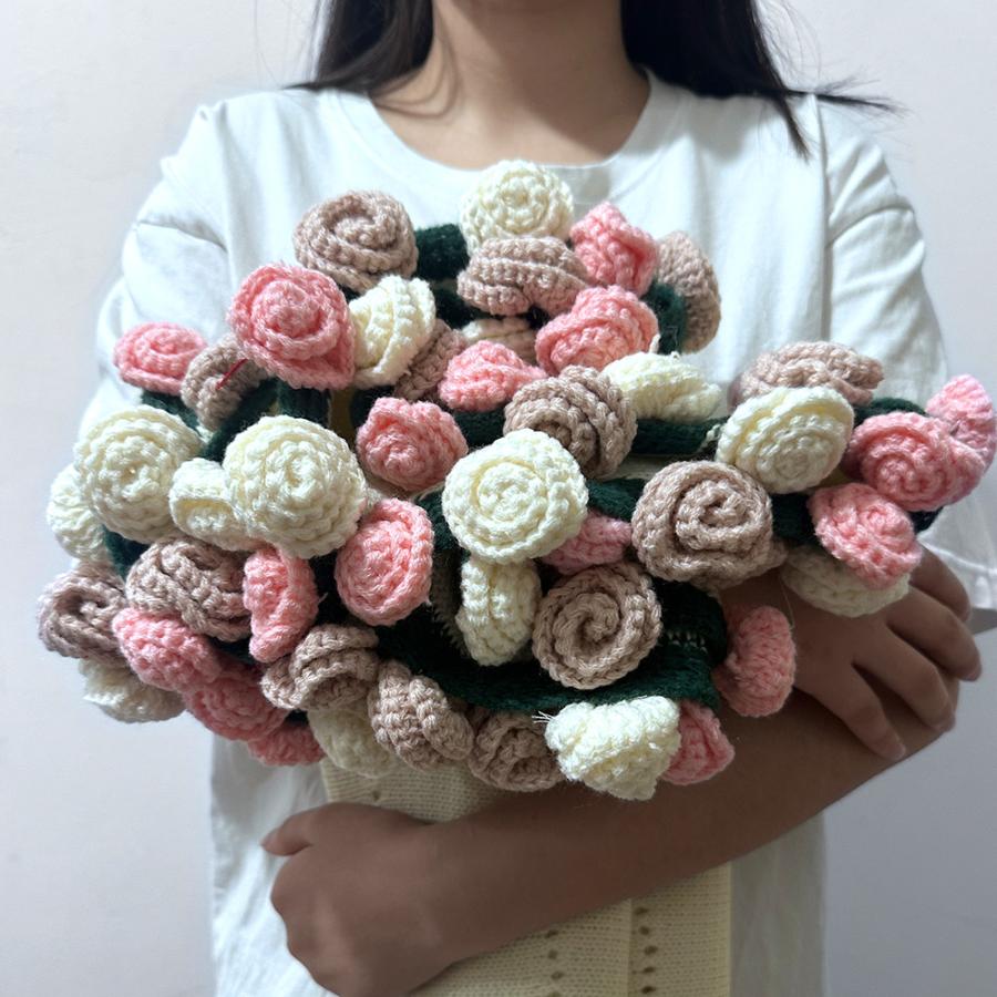 ブーケブランケット 花束 毛布 母の日 ニットフラワー ブランケット