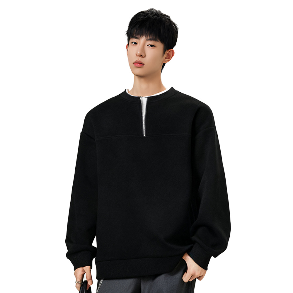 Malbon ハーフジップ スウェットコーデュロイ素材保温防寒仕様 秋冬限定☘️ Malbon ハーフジップ スウェットコーデュロイ素材保温防寒仕様 秋冬