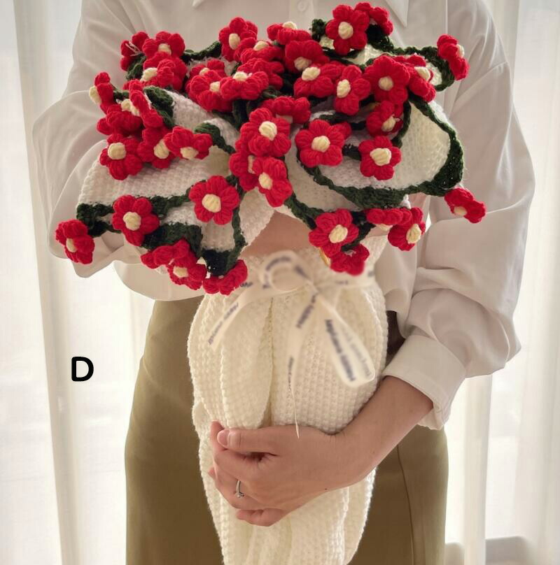 花束ブランケット 贈り物 お礼 お返し 可愛い 手編み ひな菊 ブーケ