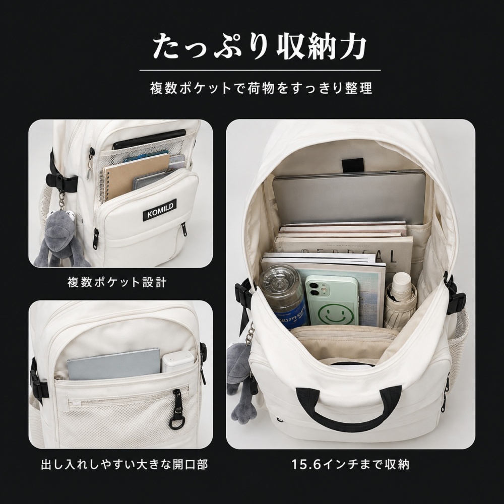 �����b�N ���f�B�[�X �����Y ��e�� �y�� ��550g ���� 15.6�C���` PC���[ A4 �����[ �ʊw �ʋ� ���s ���Z�� ��w�� �j�����p �����b�N�T�b�N �o�b�N�p�b�N 2026 �֘A�摜3