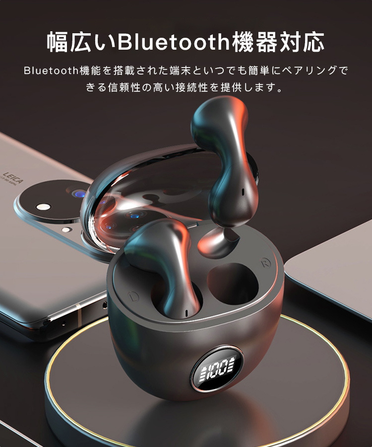 ワイヤレスイヤホン Bluetooth5.3 イヤホン iphone15 ヘッドホン 超軽量 片耳 高音質 日本語説明書 左右分離 最新型 電量表示 低遅延｜ipharmajapan｜17