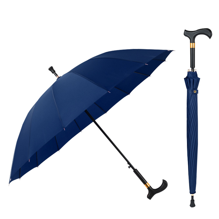 杖 ステッキ 傘 一体 16本骨 仕込み杖 つえ傘 晴雨兼用 男女兼用 軽量