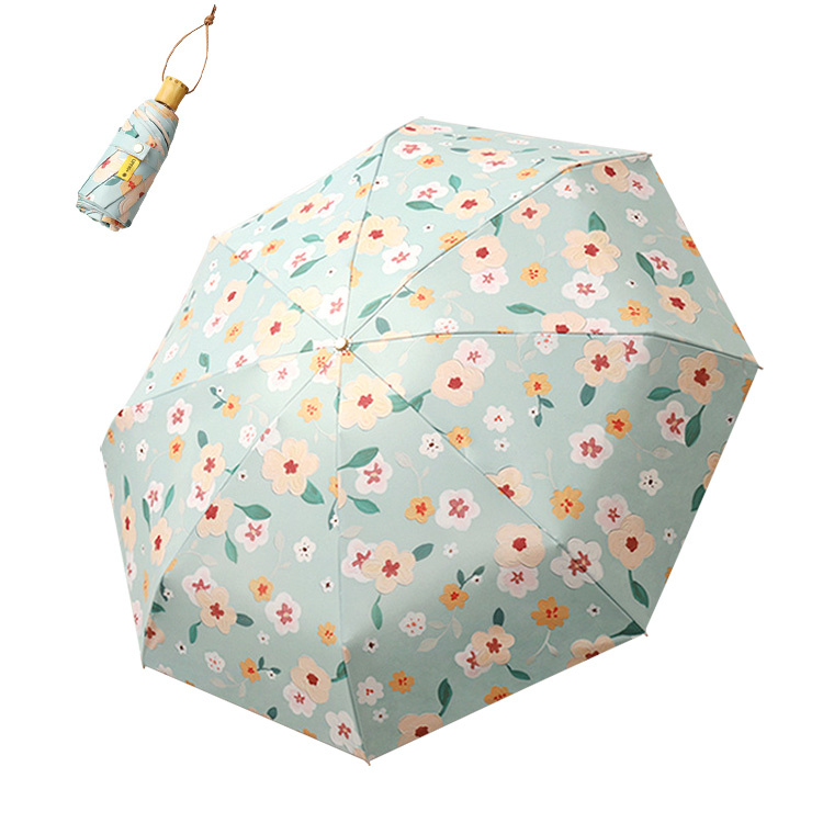 折りたたみ傘 花柄 晴雨兼用 丈夫な8本骨 UVカット 直径96cm 4