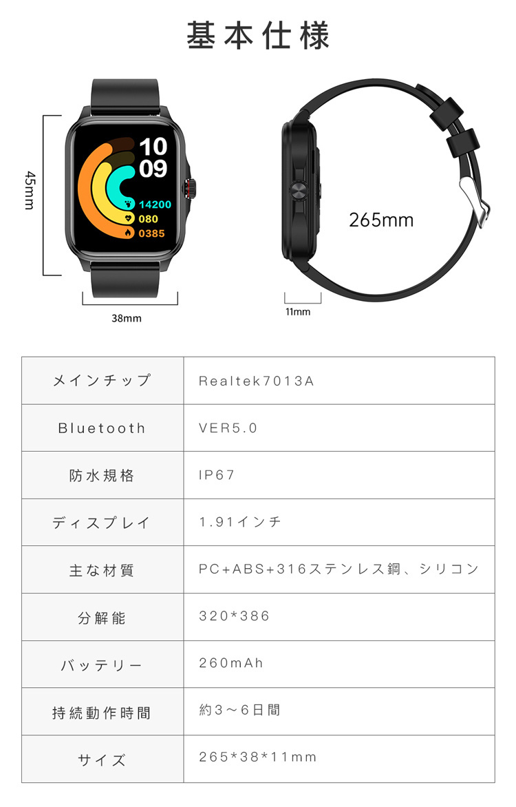 スマートウォッチ 血糖値 通話機能 血圧測定 日本製センサー 体温 血中